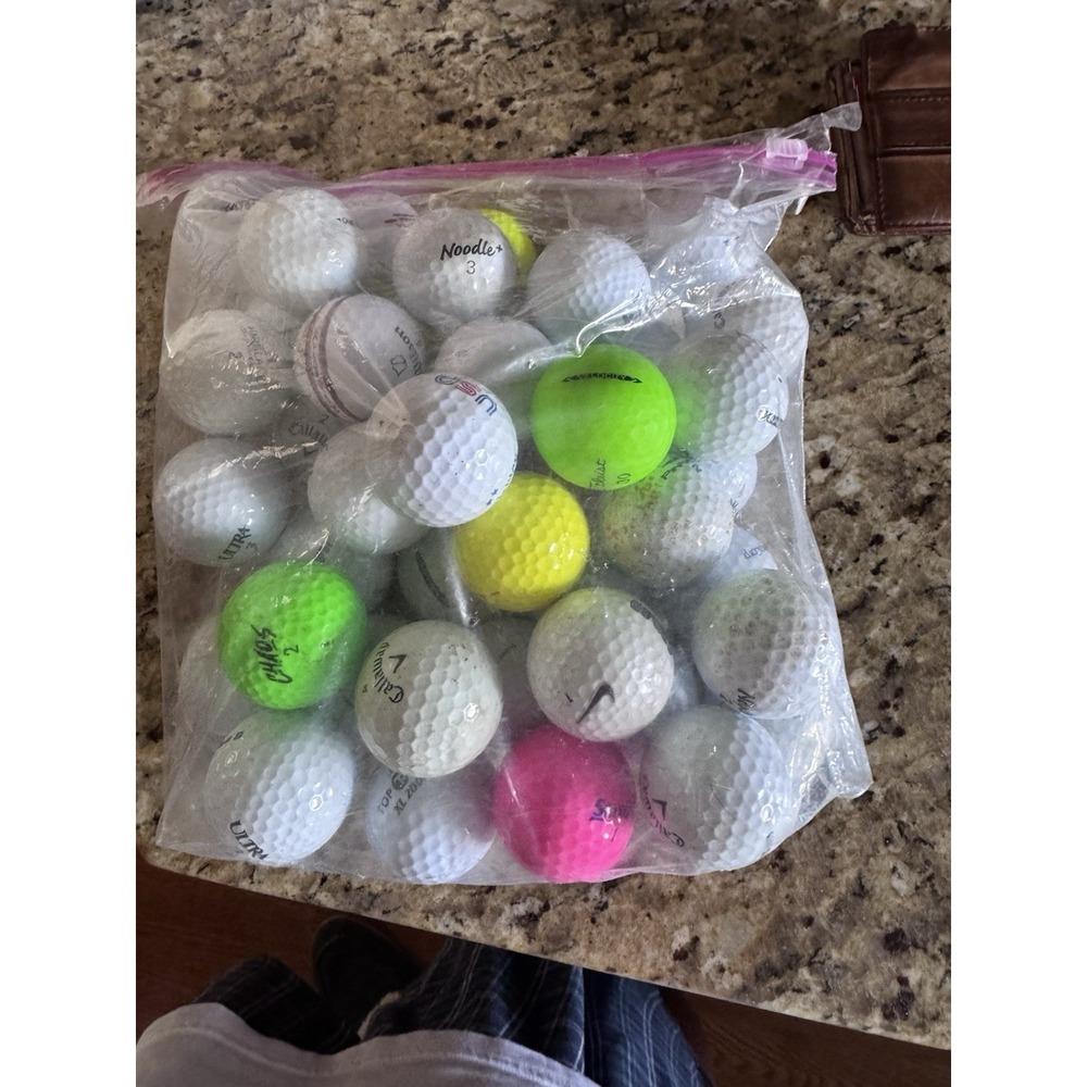 44 Mixed Golf Ball Lot - Titleist, Callaway, Kirkland, Nike Mojo, Srixon & More